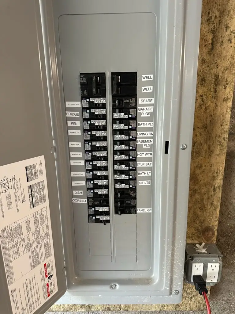 Electrical panel upgrade by Moore Electric in New Hampshire and Massachusetts homes.