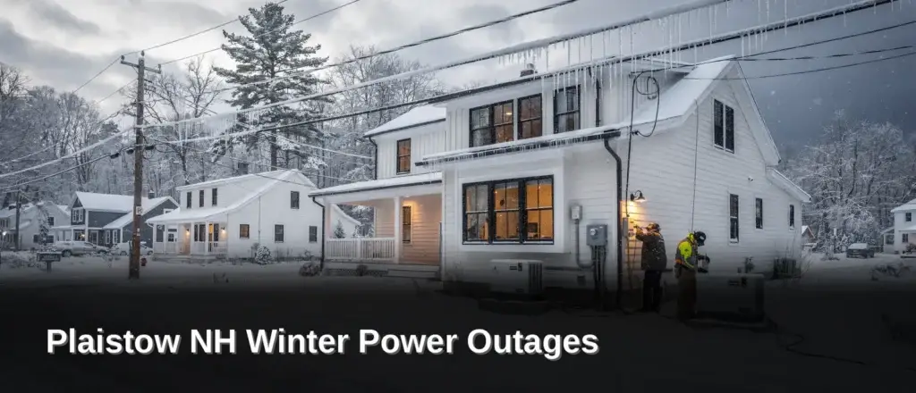 Heavy snow, ice, and sustained freezing temperatures strain power lines and transformers across Plaistow, New